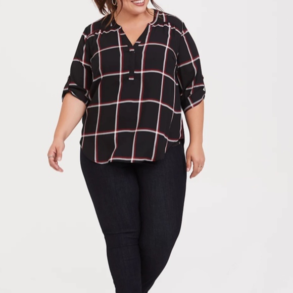 GEORGETTE BUTTON DOWN BLOUSE - Picture 3 of 5